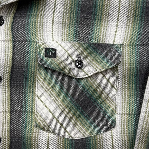 VTG Codet Heavy Flannel Plaid Shirt Cabincore Western Outdoor Grunge Mens 2XLT? - Picture 3 of 12